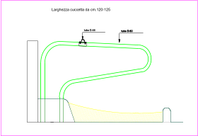 Larghezza cuccetta da cm.120-125 tubo D.60 tubo D.60 tubo D.48 tubo D.48 tubo D.60 tubo D.60