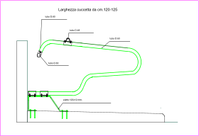 Larghezza cuccetta da cm.120-125 tubo D.60 tubo D.48 tubo D.60 tubo D.60 piatto 120x12 mm.