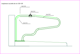 Larghezza cuccetta da cm.120-125 tubo D.60 tubo D.60 tubo D.42 tubo D.42